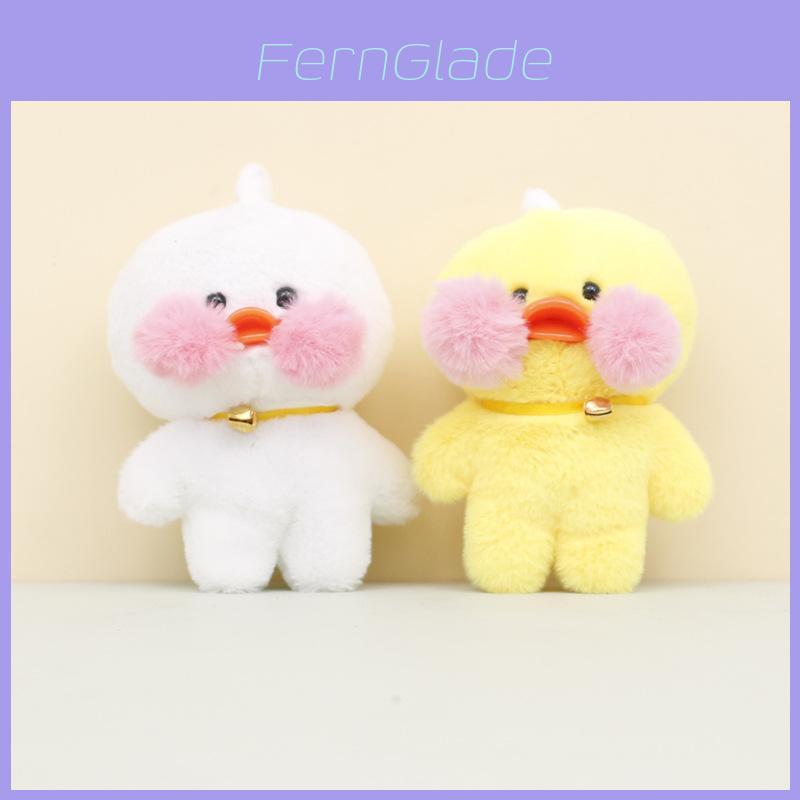 Adorable Plush Duck Keychain Cute Stuffed Toy Bag Charm In Yellow White Pink 12cm