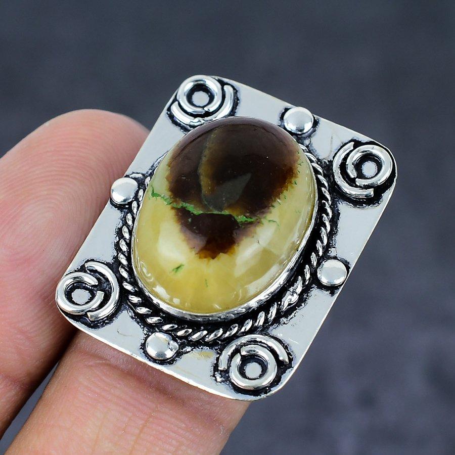 Septerian Stone Gemstone 925 Sterling Silver Jewelry Ring Size 8
