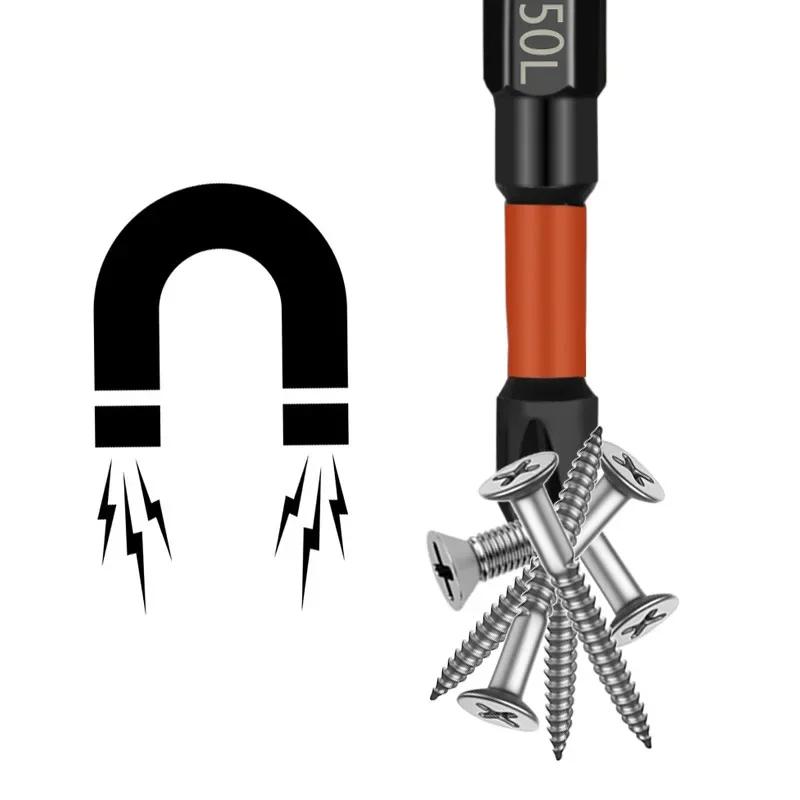 Magnetischer Kreuzschraubendreherkopf 25/50/65/70/90/150 mm Anti-Rost-Bits 1/4 Zoll Sechskant-Bit für elektrische Schraubendreher