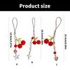 Cherry Cellphone Chain Colorful Beaded keychain Handmade Detachable Phone Lanyard Pendant Ornament for Wallet Bag