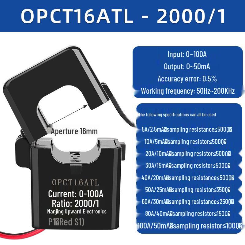 Small Open-Close Current Transformer: Open-Type, Compatible with 5A/2.5mA/5mA, 100A/20mA, 200A/333mV.