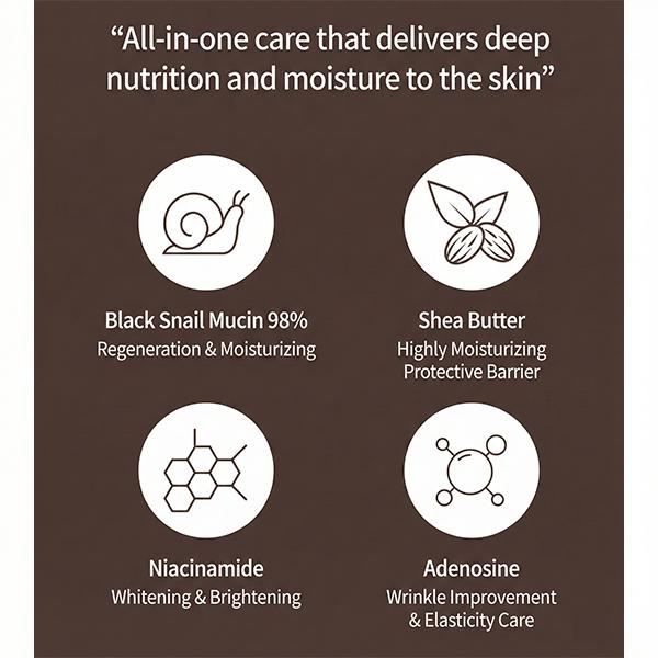 3w Clinic Black Snail 98 All In One Cream 100g (3 Options)