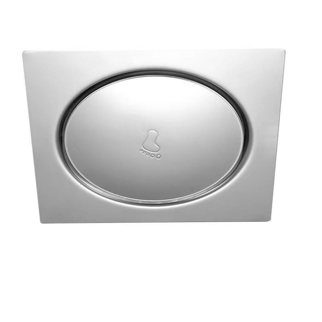 Foot Floor Drain Stainless Steel Square Shower Drain Square Shower Room Cover Plug Fast Draining Hair Catcher Strainer