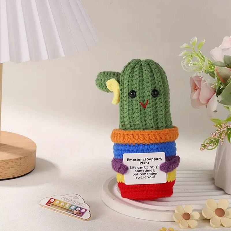 Häkeln Positive Energie Tier Mini Taschenkuss Handgemacht Plüsch Gestrickte Kartoffeln Handgewebt Schreibtischdekoration Weihnachtsdekoration
