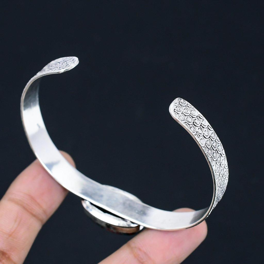 March Bloodstone Gemstone Handcrafted Sister Birthday New Bangle Sterling Silver