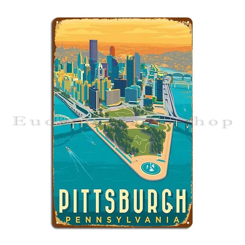 

Pittsburgh Pennsylvania Metal Sign Poster Create Iron Party Painting Plaques Tin Sign Poster 20x30cm