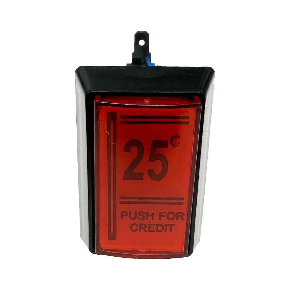 1PCS Arcade Push Button 25 Center Red Push for Credit Coin Operated Gamed Game Led rectangular buttons with Micro Switch
