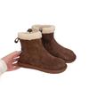 2025 New Women's Cotton Shoes, Short Boots, Fur Integrated Soft Leather Snow Boots Women's Winter Velvet Thickened Martin Boots