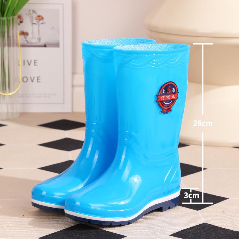 Non-slip rain boots fashionable high tube medium tube oil-resistant non-slip beef tendon sole rain shoes long tube comfortable four seasons