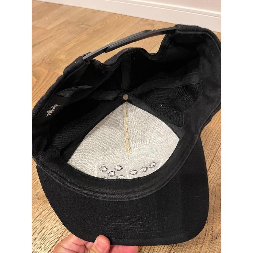 Used Stussy Dice Snapback Cap Black