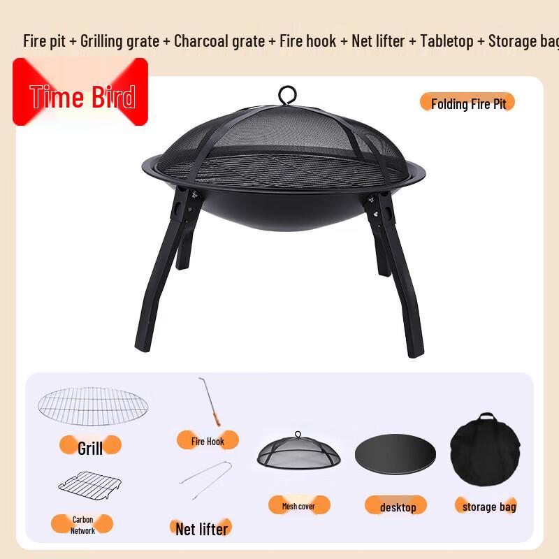 Multi-functional Outdoor Camping & Indoor Heating Wood Stove