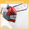 Windproof Chainsaw Man Mask Pochita Cosplay Accessories Halloween Party