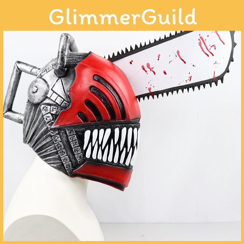 Windproof Chainsaw Man Mask Pochita Cosplay Accessories Halloween Party