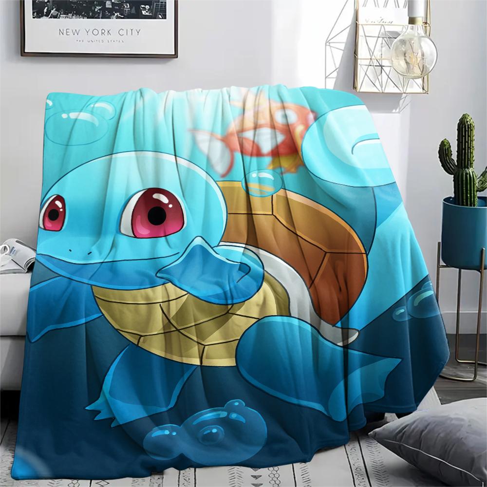 

Squirtle Cartoon pattern Flannel Blanket, High quality Comfortable for All Seasons, Home Decor, Warmth and Comfort, Perfect for Gifts. 80cm x 120cm