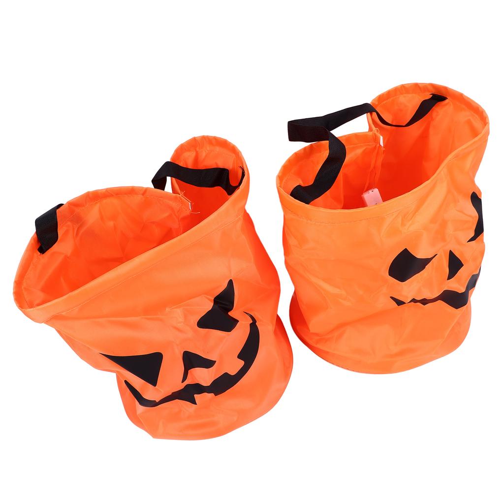 2PCS LED Light Halloween Candy Bag Handheld Light Up Trick Or Treat Party Bags for Halloween