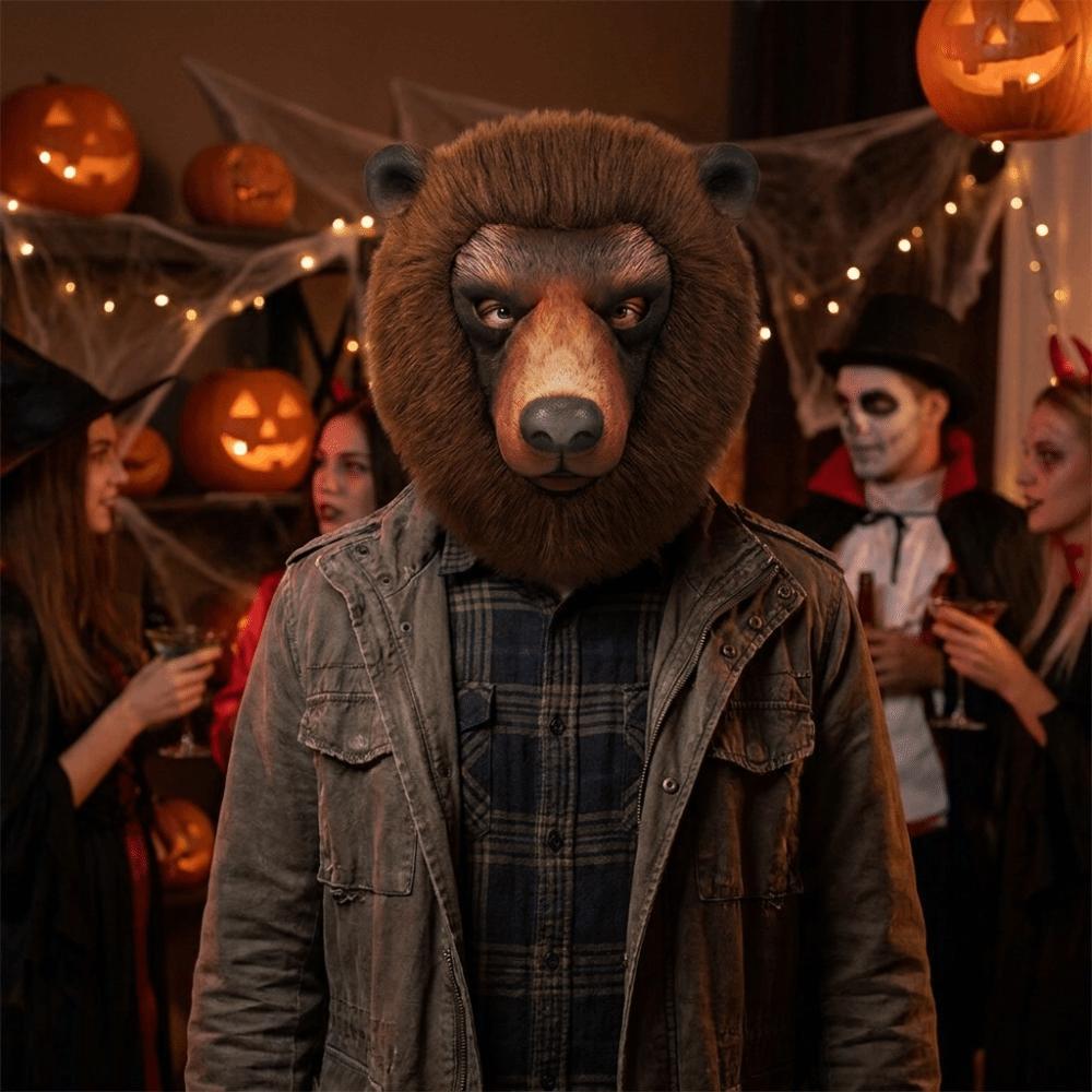 3D Animal Face Mask Funny Bear Mask Headdress Sheep Mask  Festival Event