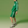 Adidas Originals Cn Short U Three Stripe Color Block Elastic Waist Sports Shorts Unisex Shorts Green IT4479