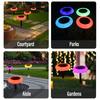 Solar Powered UFO Shaped Ground Lamp Multi-coloured Light Waterproof Outdoor Light for Lawn Garden Landscape Pathway Park Home