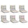 6 Piece High Back Cushion Set VIANEN 100percent  Polyester White