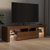 VidaXL TV-benk med LED-lys Brun eik 140x36,5x40 cm, TV-stativ, medieskap, hifi-skap, TV-enhet, enhet 822643