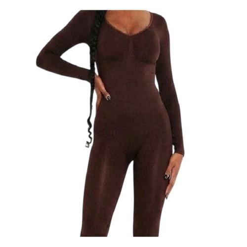 Missy Empire Womens/Ladies Plunge Bodycon Long-Sleeved Jumpsuit