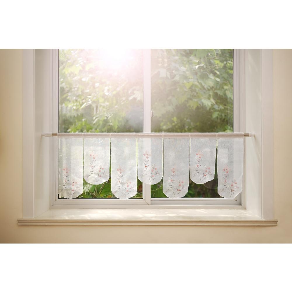 

European Bamboo Cloth, Computer Embroidery, Three-Dimensional Butterfly Small Coffee Curtain, Small Curtain Ht-066 Wearing pole 30cm high * 90cm wide