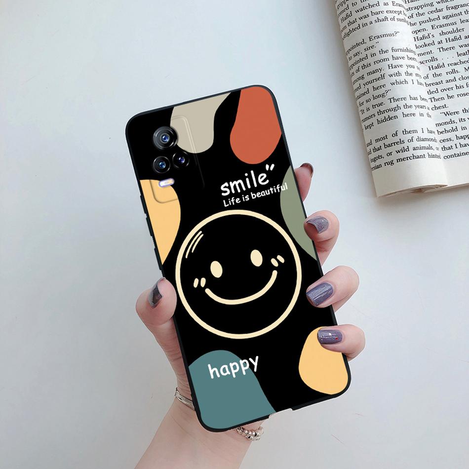Para Funda Vivo V21e 2021 Gato Flor Suave TPU Fundas de Teléfono Para Vivo V21 V 21 V 21e 4G 5G V2061 V2066 V2108 V2050 Cubierta Trasera Fundas