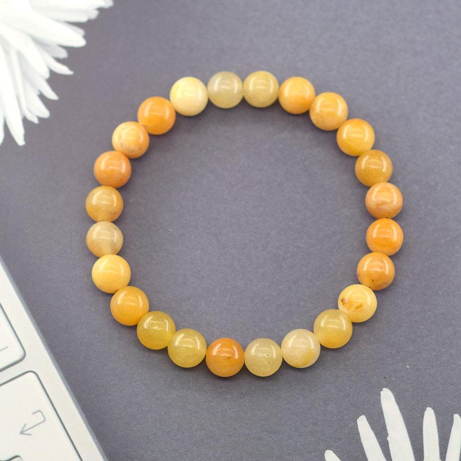 Natural Yellow Jade Round Beads Stone Bracelet Women Red Natural Crystal Amethyst Lapis Lazuli Gem Bracelet Men Gift for Lovers