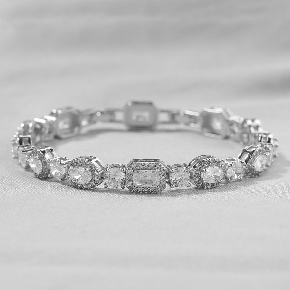 Direktverkauf klassisches geometrisches Zirkonarmband Nischendesign Temperament vielseitig Mode Schmuck für Damen und Herren