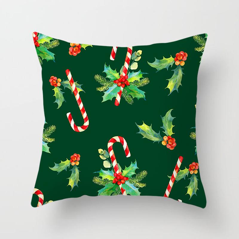 Christmas Cushion Covers  Candy Print Pillow Cases Hotel Party Decoration    Decorations