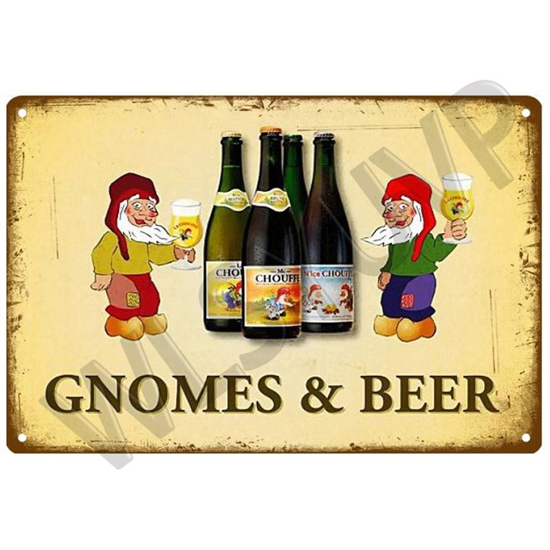 Hertog Jan Retro La Chouffe Metallskilt Blikkskilt Whisky Belgia Øl Plakett Metall Veggdekor Vintage Dekor Plakater Skilt Man Cave
