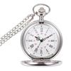 Modern Fashion Mens Fob Watches With Necklace Chain Classic Golden Men Quartz Pocket Watch