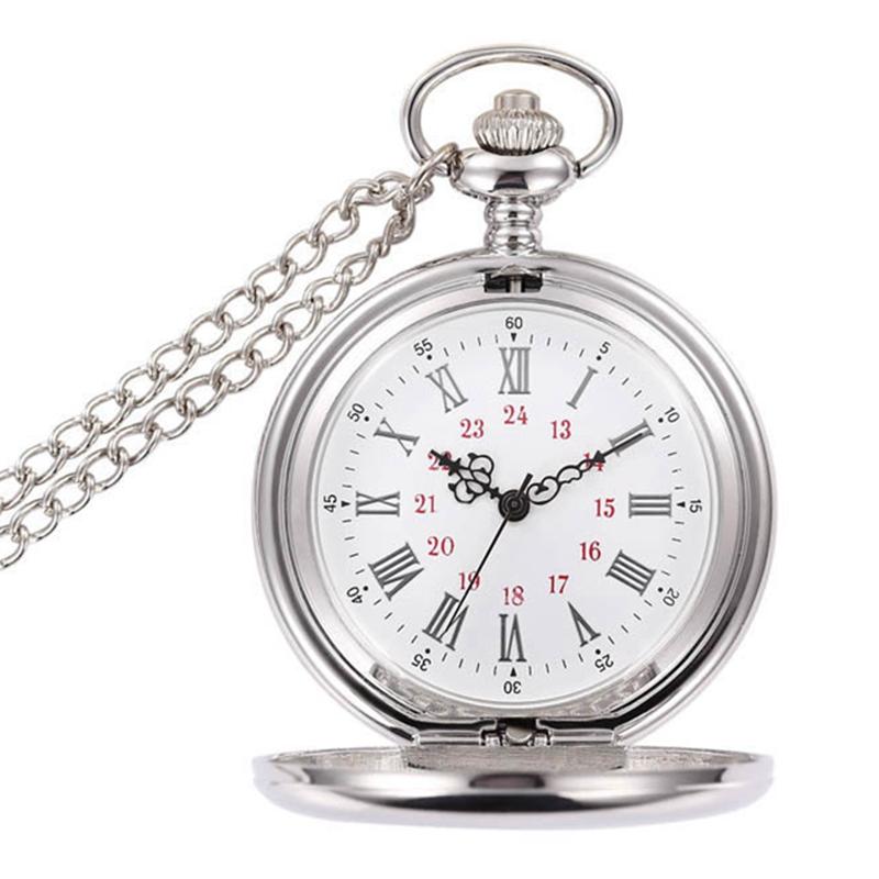 Modern Fashion Mens Fob Watches With Necklace Chain Classic Golden Men Quartz Pocket Watch