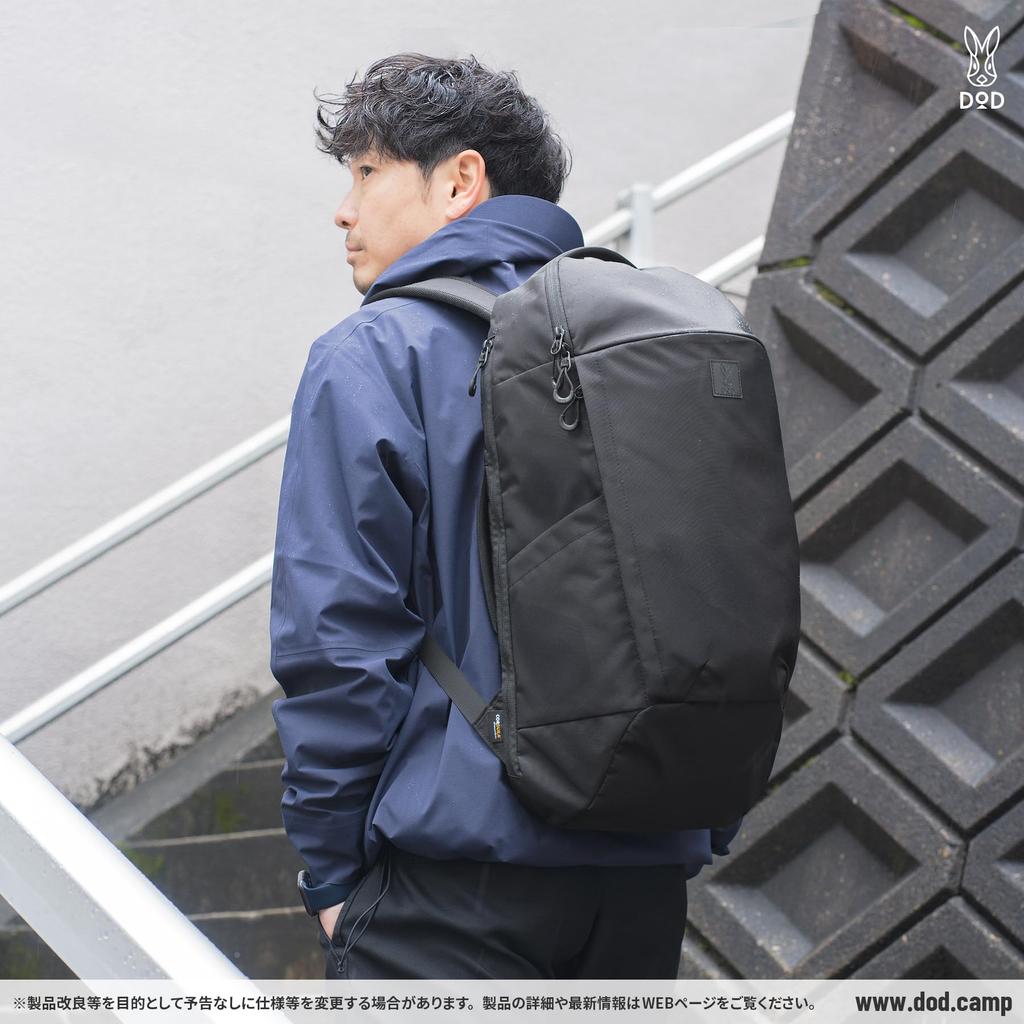 Quanedo Takayoji Maintains Its Shape Even When Laptop Cordura [DOD] Backpack, 26L, Empty, 16-inch Compartment, Water-repellent Nylon, Black, BA208-BK