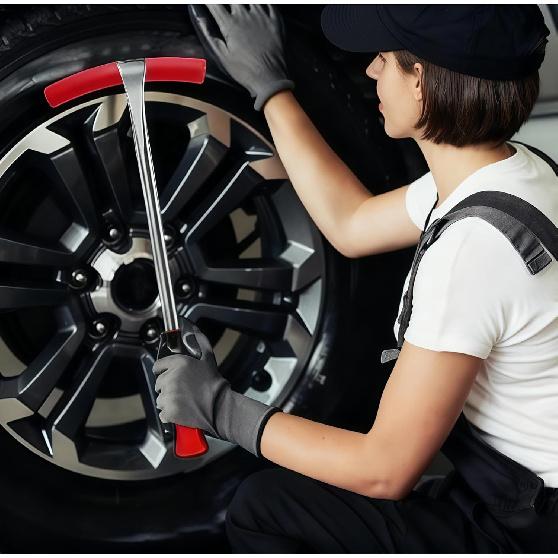 14.5” Steel Tire Spoons Tool Set - Tire Removal Tool, Motorcycle Tire Changer, Tire Changing Kit With 3 Piece Tire Spoons And Rim Protector, 6