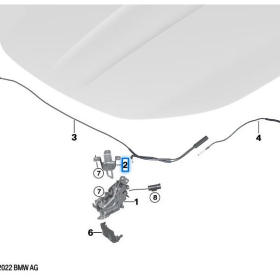 BMW 7 Series G70 Hood Latch (51239464373, 51239852438)