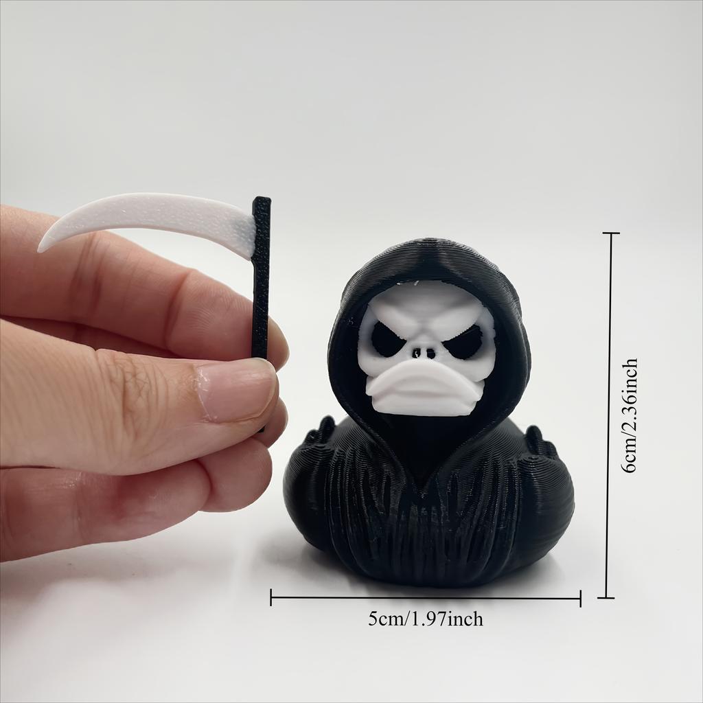 Grim Reaper Gothic Duck - Halloween Figurines, Unique Gothic Gifts, Novelty Decorations, Evil Duck Figurine for Desk Decor