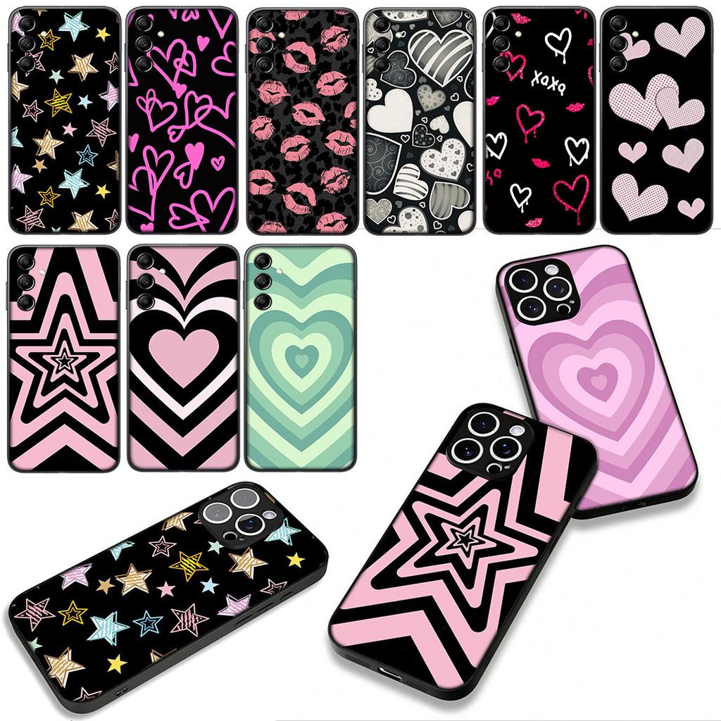 Phone Cover Star Dark Red Heart Love Casing for Xiaomi Poco F7 F6 F8 Ultra F5 X7 X6 X5 X3 NFC M7 M6 Pro C85 C75 C65 C71 C61 Case