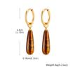 Fashion Crystal Drop Earrings for Women Natural Stone Waterdrop Long Pendant Earring Hypoallergenic Stainless Steel Boho Jewelry