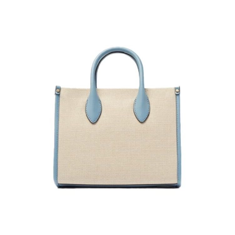 Michael Kors MK Mirella Classica Monocolore Moda da Pendolare Borsa a Shopper Grande Capacità in Tela Donna Borse a Shopper Blu 35S2G7ZC5C-464