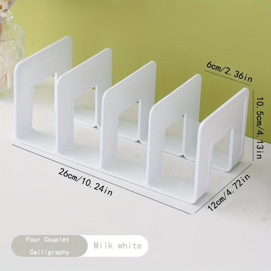 

A4 Space-Saving Multi-Functional Standing Book Organizer, Plastic Desk Bookshelf, Office Desk Bookend, Simple Book Storage Rack