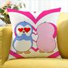 Cute Pudgy Penguin   Various Sizes Square Pillow Case For Car Home Bedchamber Decor