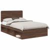 Bed Frame In Brown Oak Look 120 X 200 Cm Solid Pine Wood