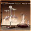 Creative Red Wine Glass Hanging Rack for Living Room Cabinets - Display and Storage Shelf with Ornaments