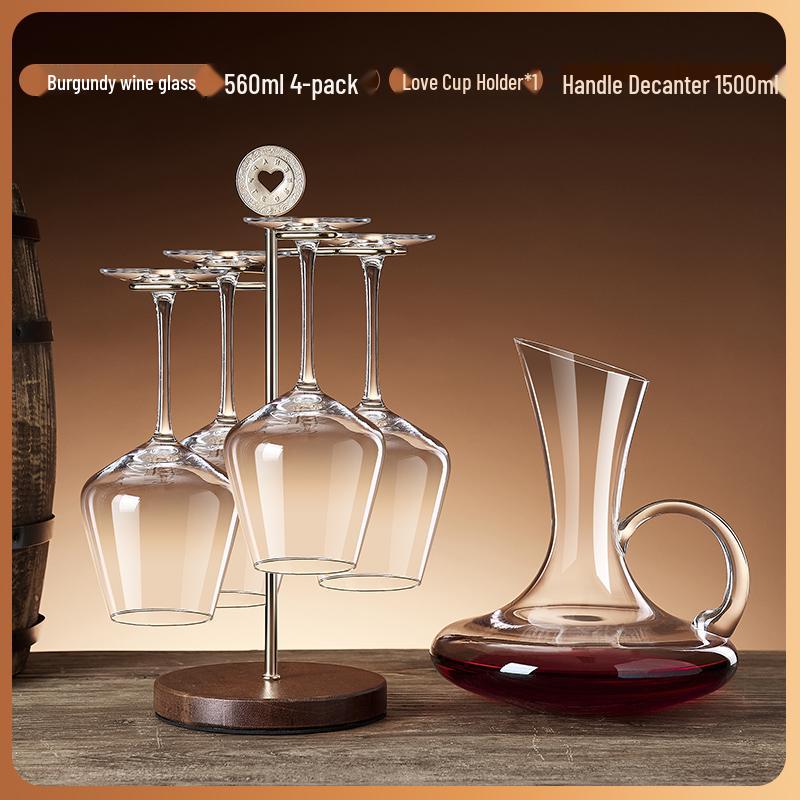 Creative Red Wine Glass Hanging Rack for Living Room Cabinets - Display and Storage Shelf with Ornaments