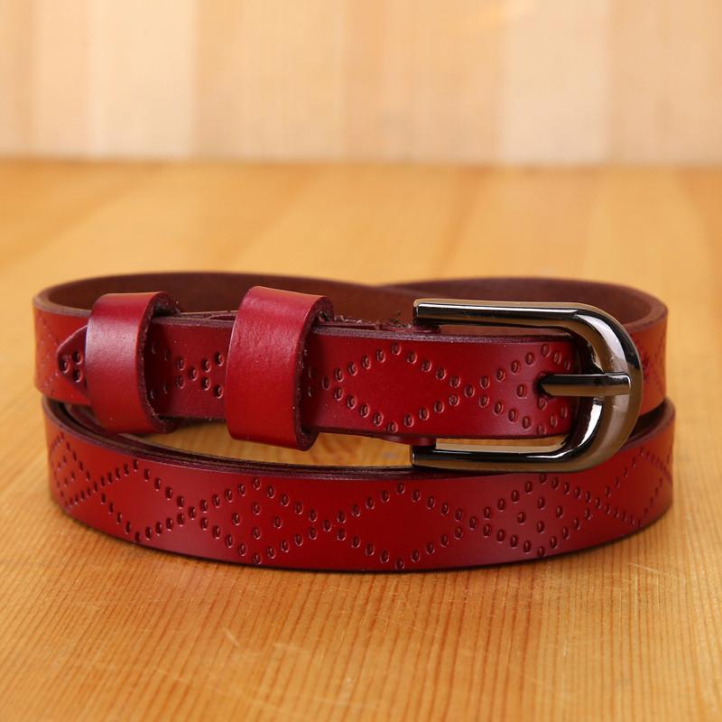 Classic Genuine Leather Belt For Women With Alloy Buckle For Casual Wear