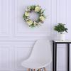 Spring Artificial Peony Wreath Decorative Simulation Flower Wreath for Front Door Wall Window Fireplace Decor Pink