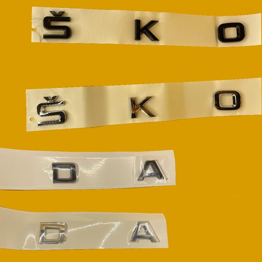 1Pc ABS Emblem Badge Car Trunk Stickers For Ocavia Superb Fabia Rapid Kodiaq Yeti