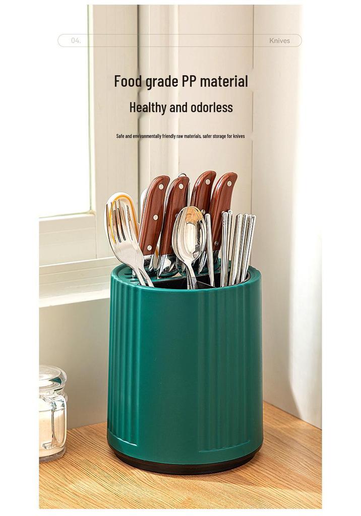 360° Rotating Minimalist Kitchen Knife and Utensil Holder