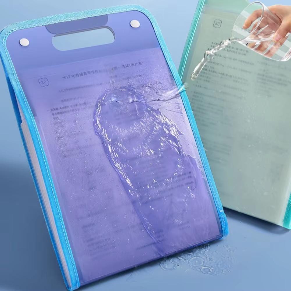13-Pocket Translucent Expanding Accordion File Organizer with Labels, A4 Letter Size Paper Folder for Office School Home Accessories